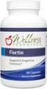 Wellness Resources Fisetin - Novusetin Fisetin Suplemento para Longevidade, Memória, Foco, Saúde do Cérebro - Senolítico e Activador Situin - Gluten-Free, Não-GMO, Vegan (100mg, 90 Cápsulas)