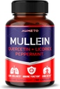Suplemento Mullein - Fórmula melhorada com Quercetin, Alcaçuz para Detox Pulmonar, Suporte do Sistema Respiratório e Imune (150 Contagem de 1))