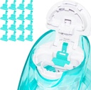 FireFornt Silicone Saline Pods Refils Acessórios Compatíveis com Navage Nasal Care, 16 Pacote Reutilizável Silicone Salt Pads Refils Substituições, Operação Fácil (Light Blue 16 Packs)
