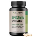 Cápsulas de Apigenin 50mg - 60 Contagem, Vegan, Não-GMO, Dormir e Suplemento de suporte cognitivo - Camomila Flavonoid para Relaxamento, Saúde da próstata, Melatonina-livre, Fórmula lipossomal para Absorção Melhorada