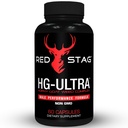 Red Stag Testosterona Booster Horny Goat Weed Complexo com Maca Raiz Pó, Tribulus Terrestris, Saw Palmetto & Tongkat Ali Pó masculino Enhancement - 60 Cápsulas