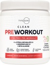 Tipo Zero Ultra Clean Stim Free Pump Pré-treino + Nitric Oxide Booster (Limeada de cereja) - Não Estimulante e Cafeína-livre para homens e mulheres