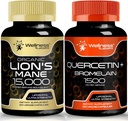 WELLNESS LABSRX Quercetin com Bromelain □ Lions Mane Cápsulas