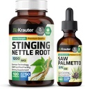 BIO KRAUTER Stinging Nettle 100 Cápsulas & Serra Palmetto Tintura 2 Fl. Oz.