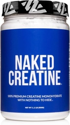 Pó de Creatina Micronizada Pura - Sem sabor, 500g, 1,1lb Bulk - Vegan, Não-GMO, Sem glúten, Sem soja, Sem enchimentos, Suporta crescimento muscular e força - 100 Servings