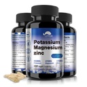 Suplemento de magnésio de potássio 1000mg, Magnésio Potássio Zinco Aspartato Suporte Vascular, Osso, Coração, Músculo e Nervo Saúde, Não-GMO, Vegan, (120 Cápsulas)
