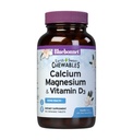 Bluebonnet Nutrição Magnésio de cálcio mais vitamina D3 Terrestre, Saúde óssea e relaxamento muscular, sem soja, sem glúten, Kosher certificado, Dairy-Free, 90 comprimidos mastigáveis sabor baunilha