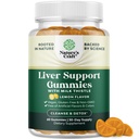 Limpeza de gomas de desintoxicação de fígado de ervas Suporte de fígado Pastilhas de cardo com extrato de alcachofra Curcumina alcaçuz e L-Carnitina - Vegan e não-GMO - Limão doce (30 Servões)