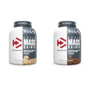 Dymatize super massa Gainer proteína pó 52g proteína 1280 calorias 6 libras Gourmet baunilha e rico chocolate (Pacote de 2)