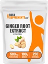 BulkSuplementos.com Ginger Root Extract Powder - Suplemento de Ginger, Ginger Root Powder - Suplemento de ervas, sem glúten, 500mg por serviço, 100g (3,5 oz) (Pack of 1)