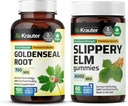 BIO KRAUTER Goldenseal 100 Cápsulas e Chinelos Elm 60 Gummies