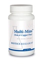 Biotics Research Multi Mins Ferro e cobre livre Multi Mineral Complex, Fonte Equilibrada de Quelatos Minerais e Alimentos Inteiros, Fitoquimicamente Bound Trace Minerals, Facilmente Absorvido. 120 Páginas