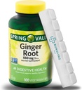 Ginger Root 550 mg, Cápsulas Vegetarianas - Suplemento Dietário -100 Contagem - (Inclui Organizador de Bónus) - 1 Embalagem