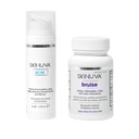Skinuva® Scar (1,7 oz) & Bruise (14 cápsulas) - Creme de Silicone Avançado Formulado com Fatores de Crescimento e Remédio de Bruise Homeopático Formulado com Arnica, Bromelaína e Zinco