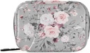 Caixa de pílulas de flores de aquarela 7 dias caso de pílulas viagem saco organizador de pílulas com zíper portátil semanal Vitamina Medicine Supplement Holder Bolsa