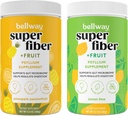 Bellway Super fibra de pó + frutas, açúcar livre orgânico Psyllium Husk pó fibra suplemento para regularidade, Bloating alívio & saúde gut, Não-GMO, Abacaxi paixão frutas e limão