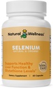 Selênio orgânico de bem-estar natural de 200 mcg – SelenoExcell Selênio de alta absorção Suplemento para Apoio Antioxidante, Função da tireóide, Metabolismo e Saúde Imune – 60 cápsulas, 60 dias de fornecimento