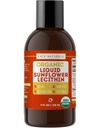 Kate Naturals Girassol Lecitina Líquido para Cozinhar e Cozinhar. Lecitina líquida para chicletes, smoothies & suplemento de lactação (4 onças, Orgânico, Vegan, Sem glúten)