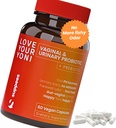 Vaginal Probióticos & Prebióticos para Mulheres - Apoio Saúde Vaginal & pH Equilíbrio - Probiótico feminino para Vaginose Bacteriana - Feminino & Cuidado Vaginal - 60 Cápsulas