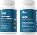 Dr. Tobias Liver 21 dias de limpeza e lipossomal Glutationa - Suporta Detox de fígado, função imunitária, e níveis de energia - Vegan, Não-GMO