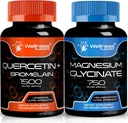 BELLNESS LABSRX Quercetin com cápsulas de glicinato de magnésio