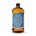 Caminho Natural Asas de Prata Líquido de Prata Colóide - Suplemento de Suporte Imune Melhorado - 250ppm (1250mcg) - 32 onças