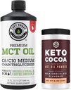 Desempenho Costa Esquerda 100% Coco MCT Oil Liquid, 32oz + Keto Coco Drink Mix, 8.5oz