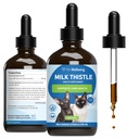 Cardo de leite de estimação para gatos - cardo de leite orgânico, Suporta função hepática saudável & desintoxicação - Vet-Formulated Herbal Supplement - 4 oz (118 ml)