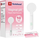Varetas de teste de equilíbrio de pH vaginal feminina especializada 10 peças, kit de detecção de infecção de levedura, teste BV, projetado para mulheres, seguro e higiênico