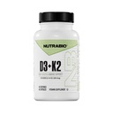 NutraBio Vitamina D3 K2 5000 UI D3 como Colecalciferol com Vitamina K2 como MENA-Q MK7 (180mcg)