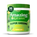 Amazing Grass Greens Misturar Energia: Smoothie Mix, Super Verdes Pó e Cafeína Baseada Planta com Matcha Verde Chá & Beterraba Raiz Pó, Limão, 30 Servings (Packaging May Vary)