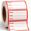 500Pcs Nome da droga etiquetas etiquetas Medicação Stickers força 1x2 Inch-Veterinário Instrução etiquetas lembrete