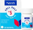 Hyland's No. 5 Cell Salt Kali Mur 6X Comprimidos, Medicina fria e alívio da garganta ferida, Tratamento natural de resfriados, Garganta Dolorosa, Nariz Runny, e Queimaduras, Comprimidos de dissolução rápida, 100 Contagem