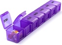 Organizador de comprimidos XL Extra grandes casos de pílulas semanais e diárias para pílulas / Vitamina / óleo de peixe / suplementos (Purple)