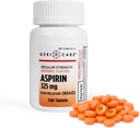 Comprimidos entéricos revestidos de aspirina 325mg (100 Contagem) por GeriCare- AINES Reliever dor & Febre Redutor Aspirina revestida para adultos- Aspiração de força regular para dor de cabeça Artrite Menstrual & Dor muscular