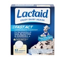 Lactaid Fast Act Lactose Intolerância Mastigações de alívio com lactase natural Enzima para prevenir gás, inchaço e diarréia Devido à sensibilidade à lactose, em andamento, Vanilla Twist Flavor, 32 x 1 ct