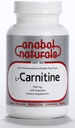 Anabol Naturals L- Carnitina 120 Cápsulas- 500mg L- Carnitina Pura por Cápsula, 120 Servões