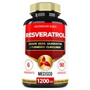 Trans Resveratrol suplemento com semente de uva, cardo de leite, e mais - Resveratrol - 6 suportes de ervas para sistema imunológico, saúde do coração, gestão do corpo - 90 cápsulas