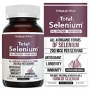 Selênio total - 200 mcg, Selênio Baseado em Planta - Espectro completo, contém 4 Formas Orgânicas Essenciais de Selênio Incluindo Selenometionina - Derivado de Alho - 60 Cápsulas