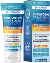 Hermon Potente Antifúngico Ringworm Creme - Tratamento Eficaz para Ringworm Teimoso, Jock Coceira, Eczema, Tinea Versicolor, Pé de Atleta - para Adultos e Crianças - 100ml