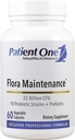 Patient One Flora Manutenance (Suplemento Probiótico para Ajuda) Flora Intestinal Equilibrada* 25 Bilhões de UFC, 10 Strains Probiótico, Prebiótico 60 Cápsulas