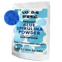 Pó de espirulina azul orgânica - Bulk 1 pacote de libra, 100% Phycocianina, Puro Superalimento de Algas Azul - para coloração de alimentos naturais, smoothies & Protein Drinks, Vegan - Água Pura Extraída