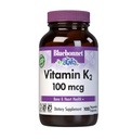 Bluebonnet Nutrition Vitamina K2 Suplemento 100 mcg Vit diária K2 MK7 Saúde do coração e vitaminas ósseas para mulheres e homens* - Vegan, não-GMO, Dairy-free, Vit K sem glúten - 100 Cápsulas vegetais