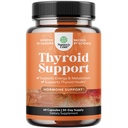 Complexo de suporte de tireóide de ervas - Potent Kelp Iodine Suplemento com L Tyrosine, Bladderwrack, Selênio e Puro Ashwagandha para equilíbrio hormonal - Mood & Energy Dietary Pills - 60 Contagem