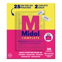 Midol Complete On The Go Caplets with Acetaminophen for Menstrual Symptom Relief, Menstrual Cramp and Menstrual Pain Relief, 50 Count (25 Pouches of 2)
