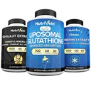 Cápsulas Nutrivein Premium Shilajit, Suplemento Lipossômico Glutationa, & Berberine Suplemento Bundle: Berberine, Glutationa, & Shilajit Cápsulas para Homens e Mulheres - Metabolismo, Vitalidade, & Equilíbrio
