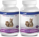 cat Wellness Treats - Ultra Vitaminas para Gatos - Fórmula de Minerais e Vitaminas Saudáveis - Mastiga - Cálcio para Gatos - 2 Garrafas (180 Doces)