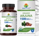 Brieofood Organic Arjuna 1500mg, 45 Servings, Vegetarian, Gluten Free, 90 Tablet Vegetarian