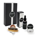 Kit de crescimento de barba com óleo de barba, escova de barba, tesouras, bálsamo de barba e pente de madeira Kit de acasalamento perfeito de barba para homens