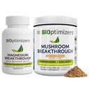 BiOptimizadores Magnésio Avanço 4.0, (60 Cápsulas) & Cogumelo Ruído em Pó (Carmel Saltado, 15 Servões) - Sono Natural e Superalimento do Cérebro & Suplemento